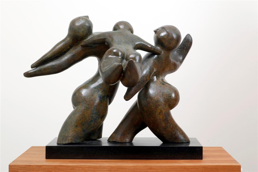 Alida Bronze Sculptures Trio